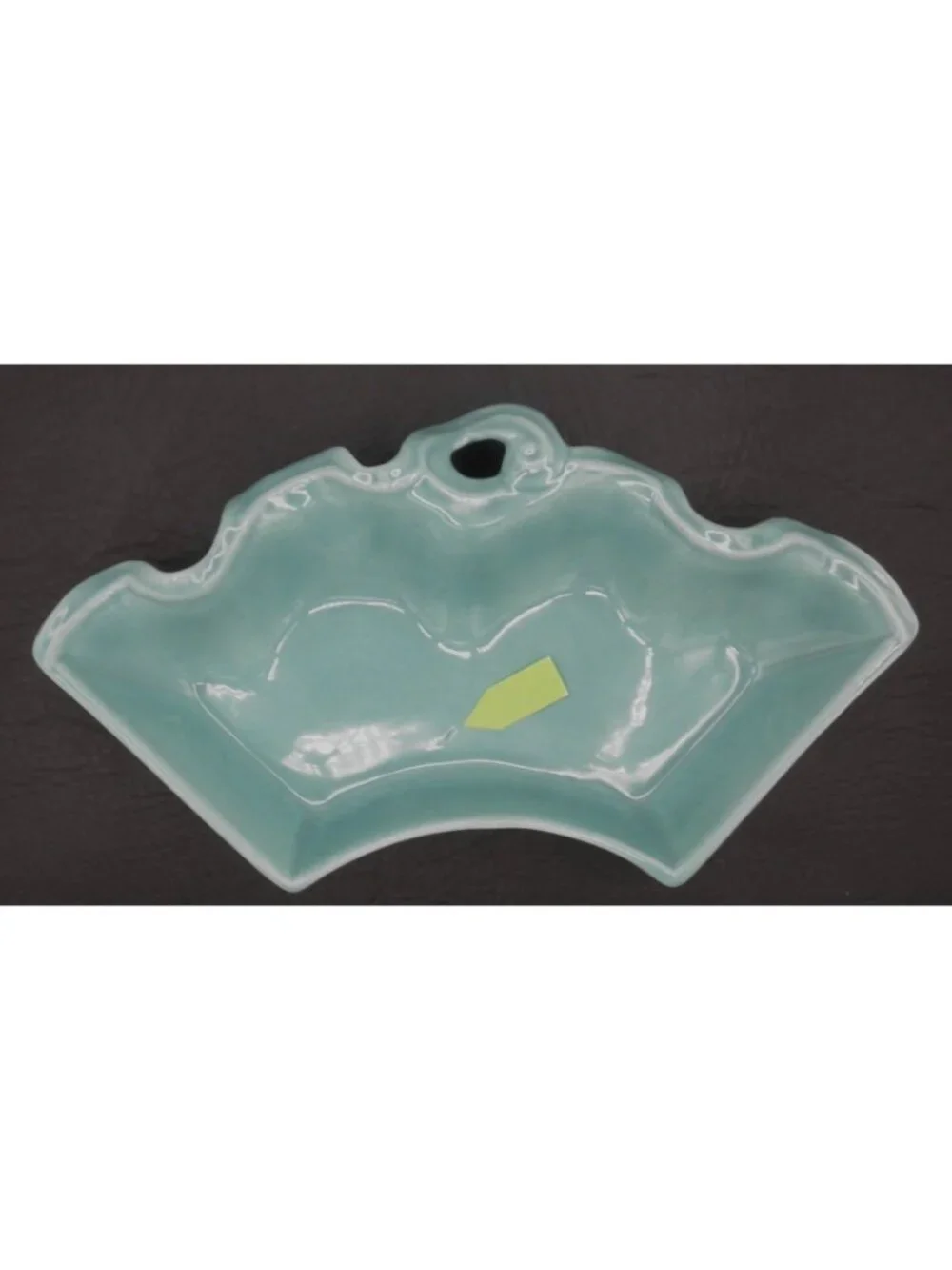 VTG Lazy Susan 4 Dish Serving Set AC DAVEY, INC. Turquoise USA Pottery MCM